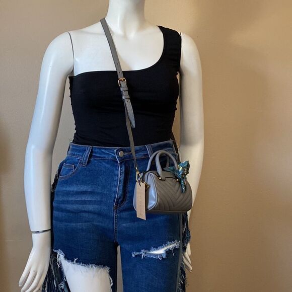 NWT Steve Madden Mini Crossbody - Grey - Picture 12 of 14